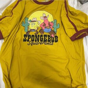 Nickelodeon SpongeBob SquarePants Yellow Tee with Maroon Trim